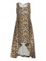 Платье из хлопка асимметричного кроя с узором ODI ET AMO  –  Общий вид