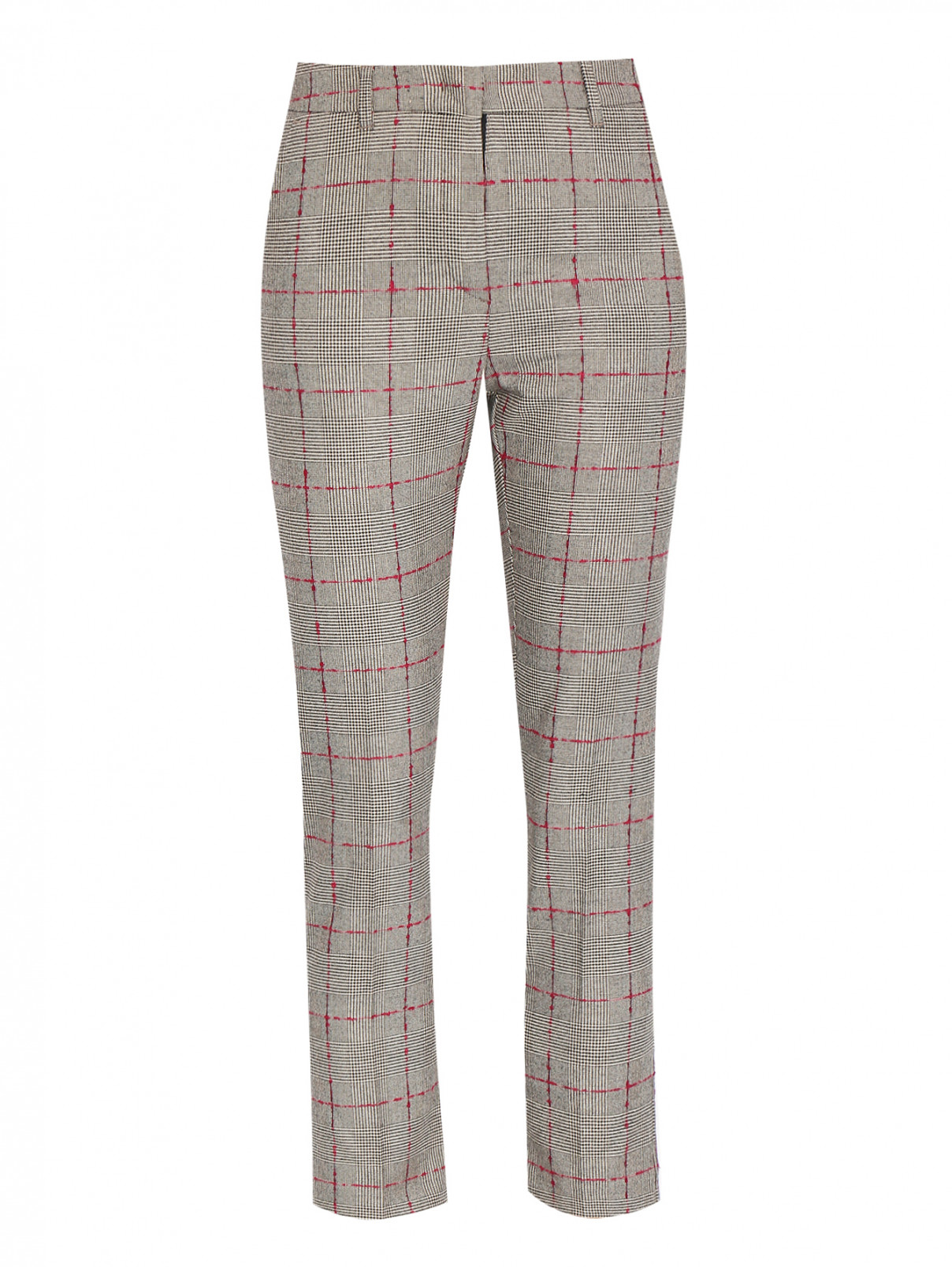 Укороченные брюки с узором Max&Co  –  Общий вид  – Цвет:  Узор