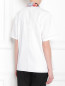 Рубашка из хлопка с коротким рукавом и контрастной отделкой I'M Isola Marras  –  МодельВерхНиз1