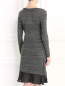 Трикотажное платье-мини с контрастной отделкой Rich&Royal  –  Модель Верх-Низ1