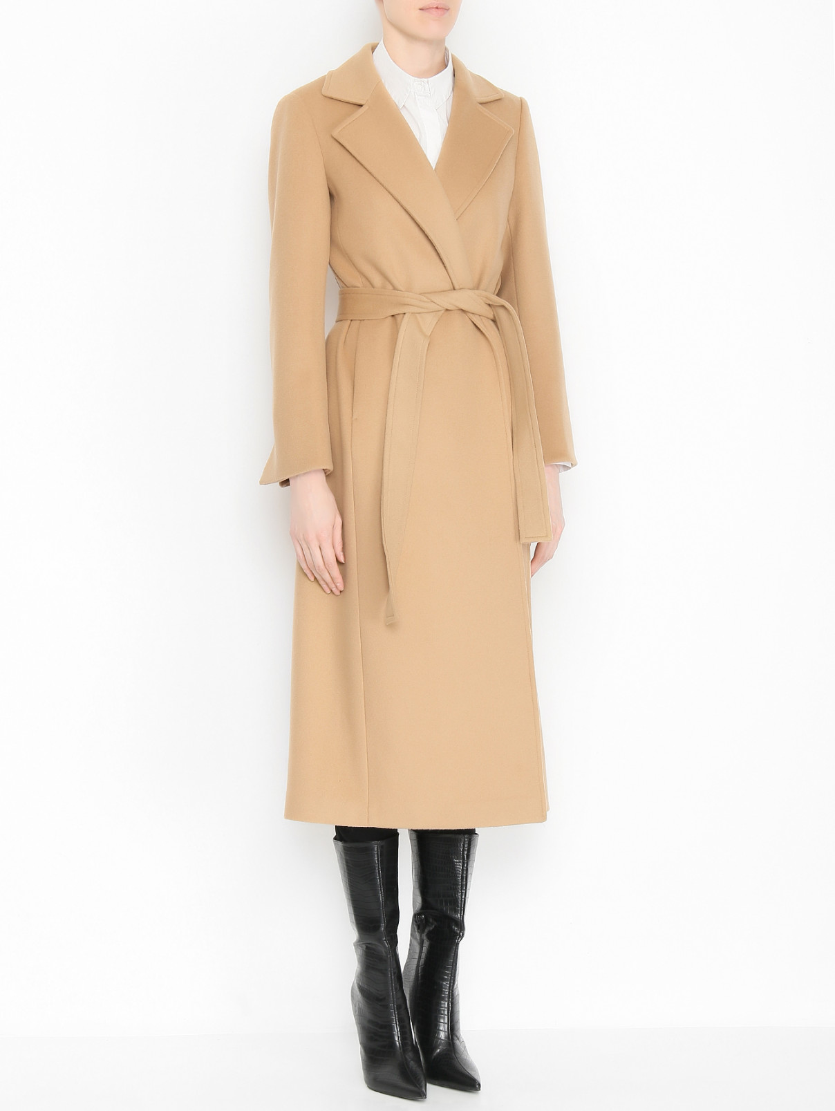 Пальто из шерсти Max&Co  –  МодельВерхНиз  – Цвет:  Бежевый