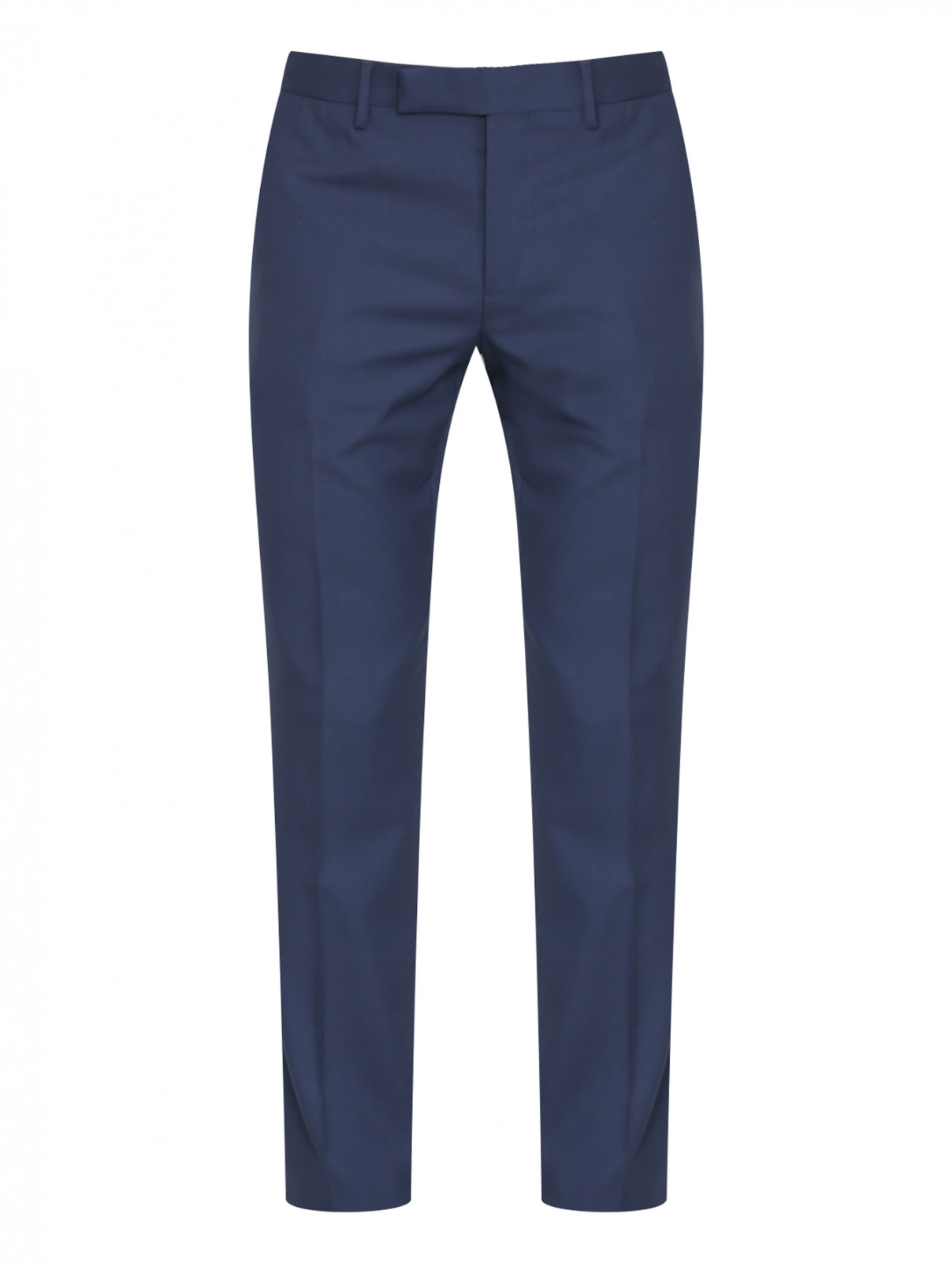Классические брюки из шерсти Paul Smith  –  Общий вид  – Цвет:  Синий