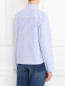 Блуза из хлопка в полоску с фантазийным воротником MM6  –  МодельВерхНиз1
