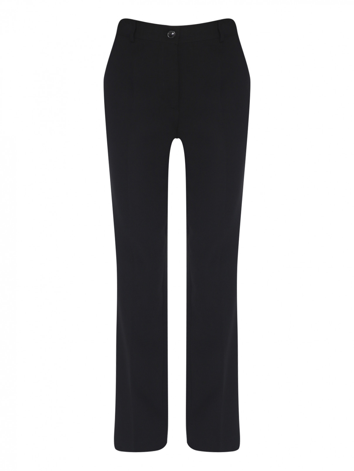 Прямые брюки с карманами Moschino Boutique  –  Общий вид  – Цвет:  Черный