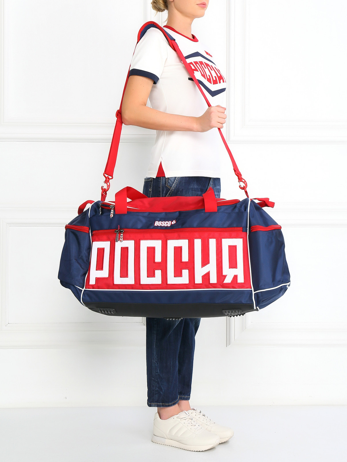 Спортивная сумка с контрастными вставками и сменным плечевым ремнем BOSCO  –  Модель Общий вид  – Цвет:  Мультиколор