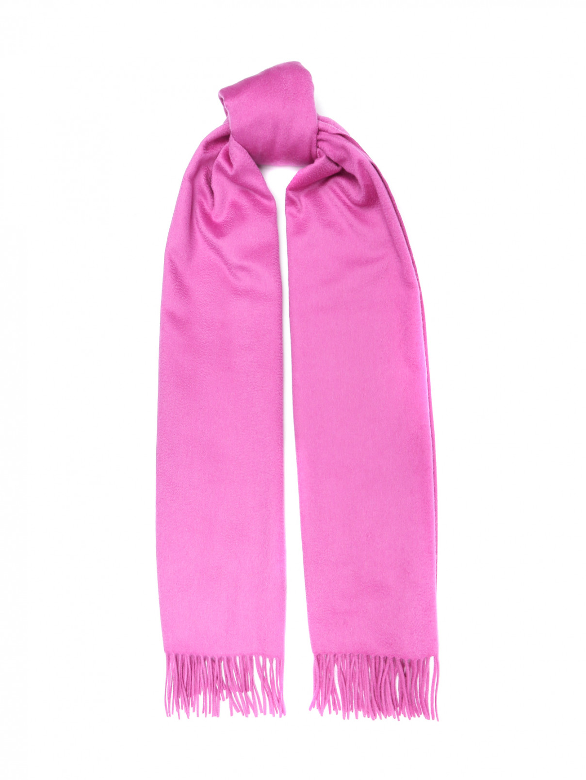 Шарф из кашемира однотонный Marina Rinaldi  –  Общий вид  – Цвет:  Розовый