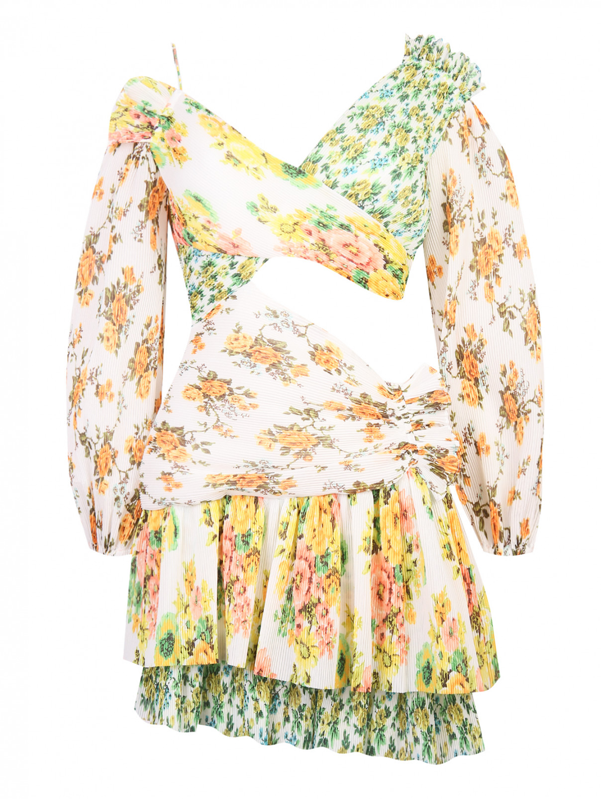 Платье-мини с цветочным узором Zimmermann  –  Общий вид  – Цвет:  Узор