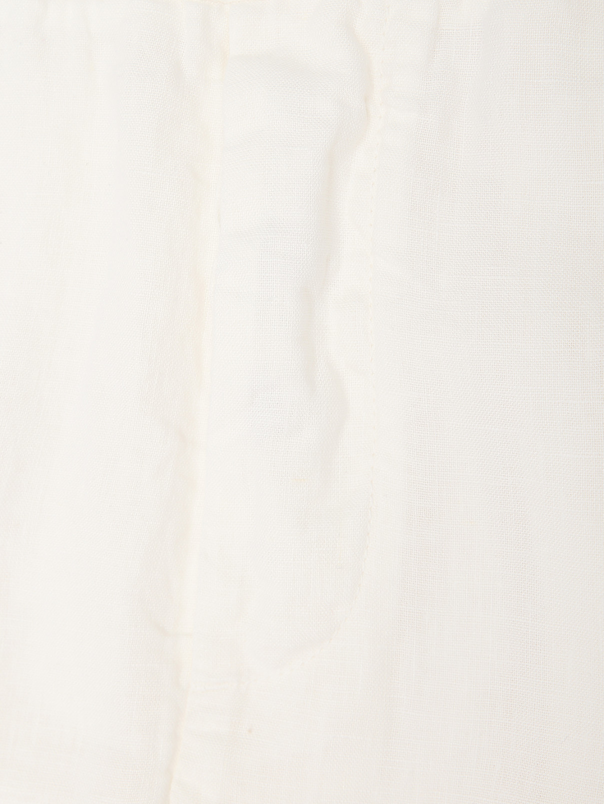 Брюки на резинке с карманами из льна Altea  –  Деталь  – Цвет:  Белый