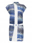 Платье-мини из шелка  с узором Kenzo  –  Общий вид