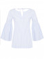 Блуза из хлопка в полоску Caractere  –  Общий вид