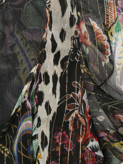 Платье с узором и металлической нитью - Деталь1