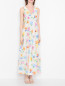 Платье из хлопка с узором Moschino Boutique  –  МодельВерхНиз