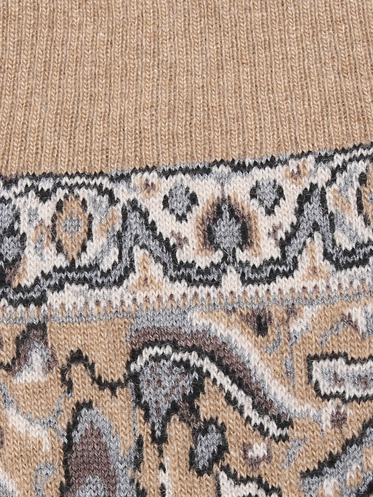 Свитер из шерсти с узором Antonio Marras  –  Деталь1  – Цвет:  Бежевый