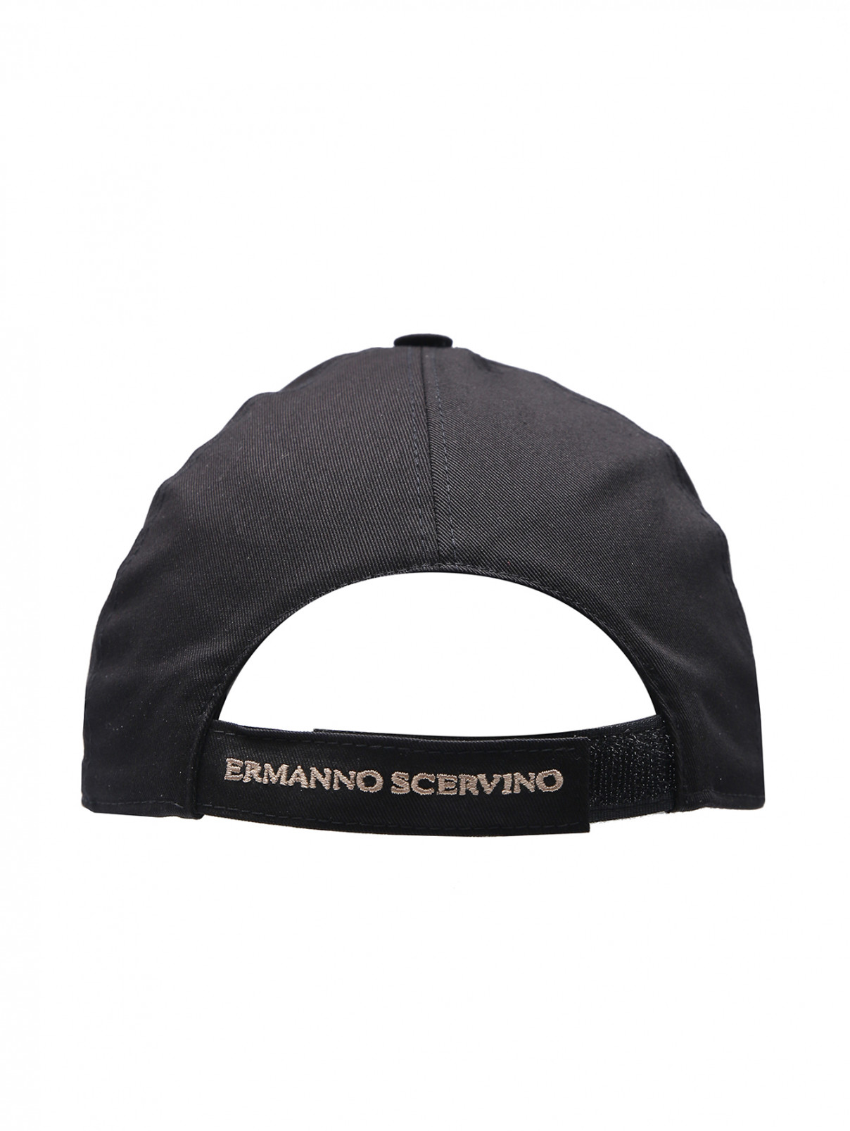 Кепка из хлопка с вышивкой Ermanno Scervino  –  Обтравка2  – Цвет:  Черный