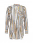 Удлиненная блуза из шелка с узором "полоска" Dorothee Schumacher  –  Общий вид