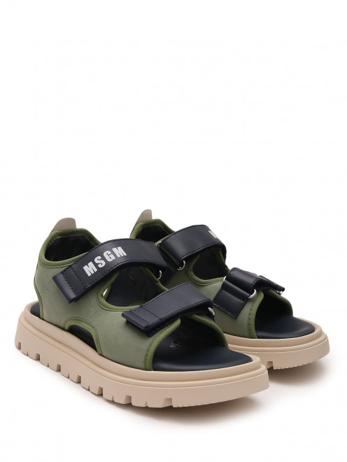 Сандалии из кожи с принтом MSGM - Общий вид