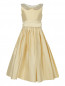 Платье из шелка с воротничком расшитым бусинами и бисером Nicki Macfarlane  –  Общий вид