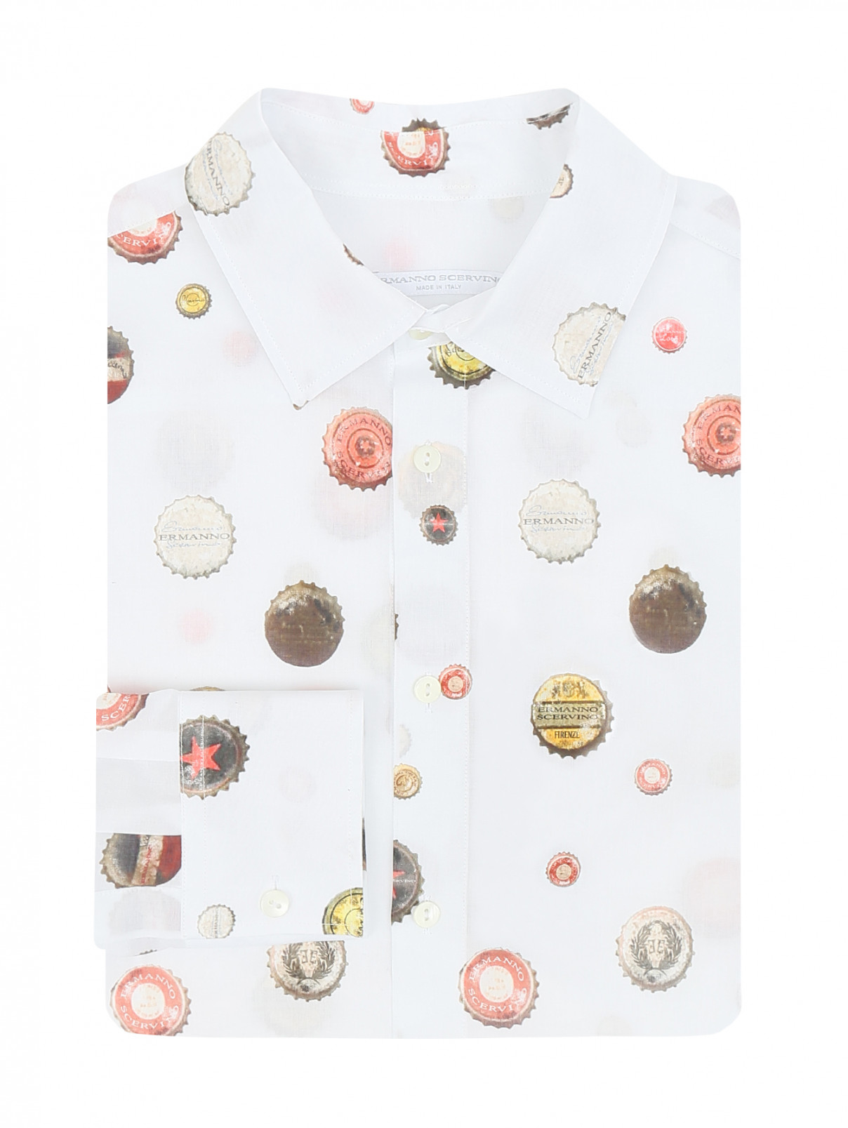 Рубашка из хлопка с узором Ermanno Scervino  –  Общий вид