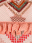 Платье-миди с узором и декоративным воротником, декорированный пайетками Elisabetta Franchi  –  Деталь
