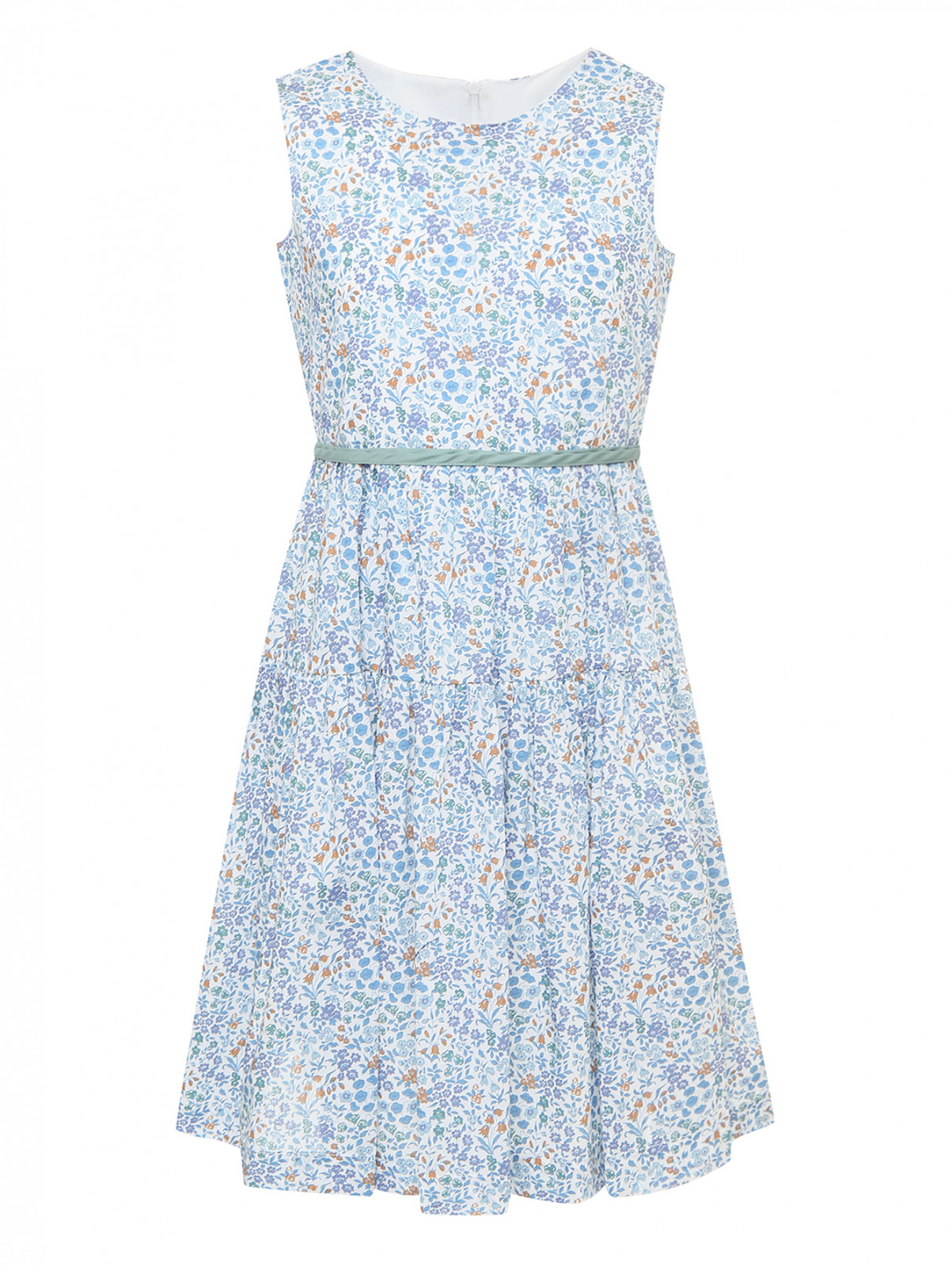 Хлопковое платье с цветочным узором Il Gufo  –  Общий вид  – Цвет:  Узор