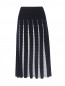 Юбка-миди из шерсти с контрастными вставками BOSCO  –  Общий вид