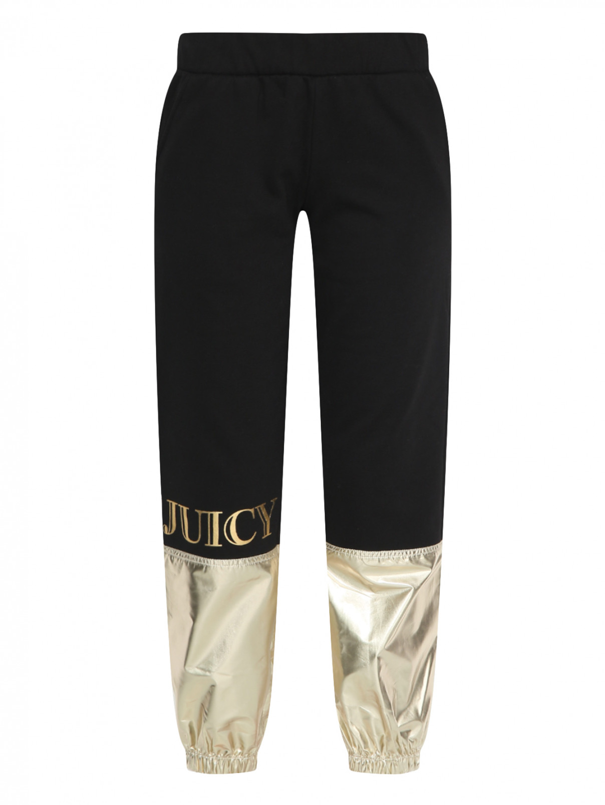 Спортивные брюки из хлопка с принтом Juicy Couture  –  Общий вид  – Цвет:  Черный