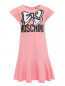 Платье трикотажное с принтом Moschino Teen  –  Общий вид