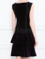 Бархатное платье с кружевной вставкой Alberta Ferretti  –  Модель Верх-Низ1