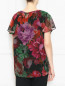 Блуза свободного кроя с цветочным узором Persona by Marina Rinaldi  –  МодельВерхНиз1