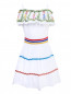 Платье из хлопка с оборкой Stella Jean Kids  –  Общий вид