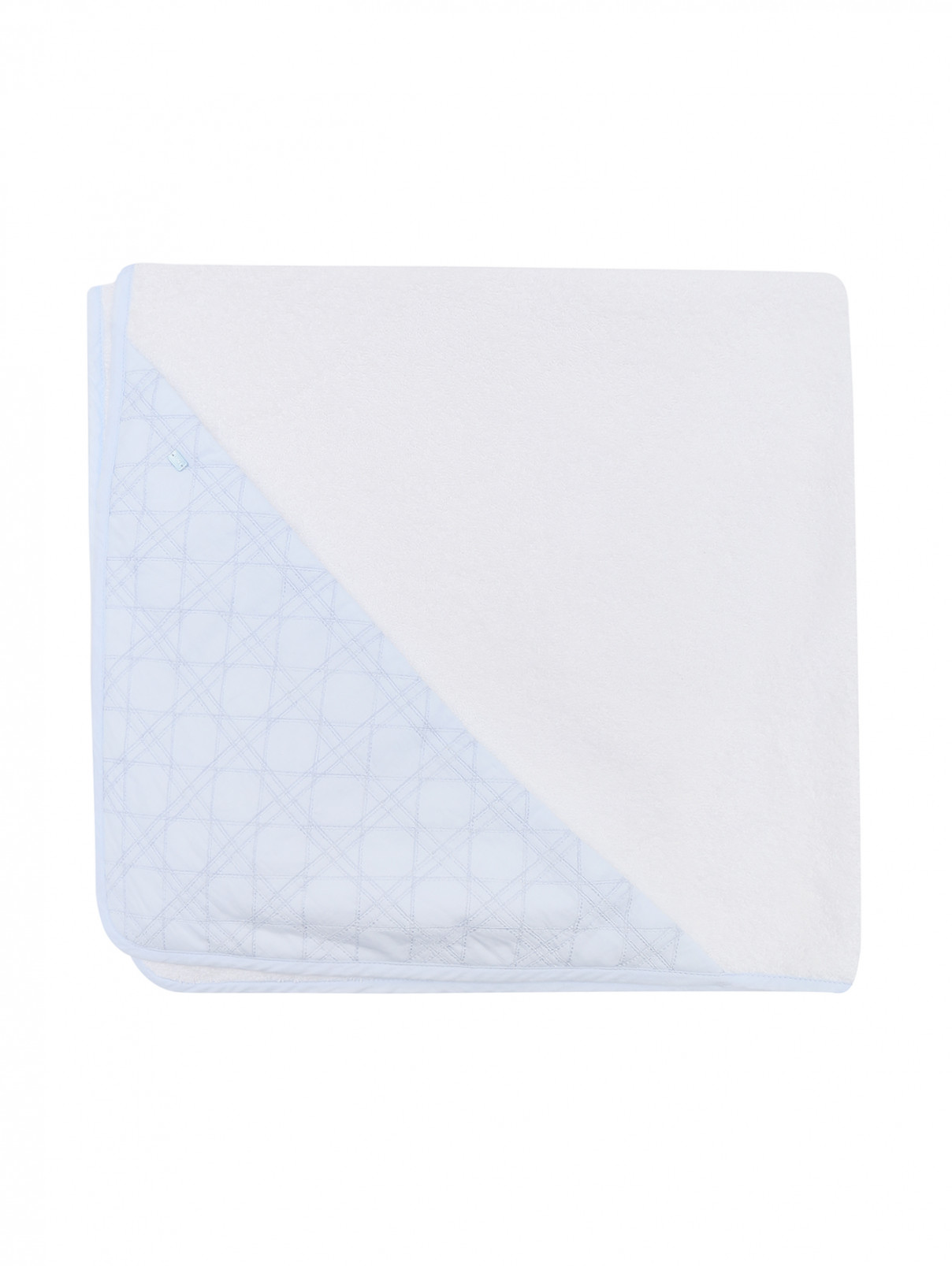 Полотенце махровое с уголком Baby Dior  –  Общий вид  – Цвет:  Белый