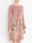 Платье из шерсти с цветочным узором Alberta Ferretti  –  Модель Верх-Низ
