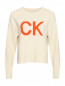 Шерстяной джемпер с логотипом Calvin Klein  –  Общий вид
