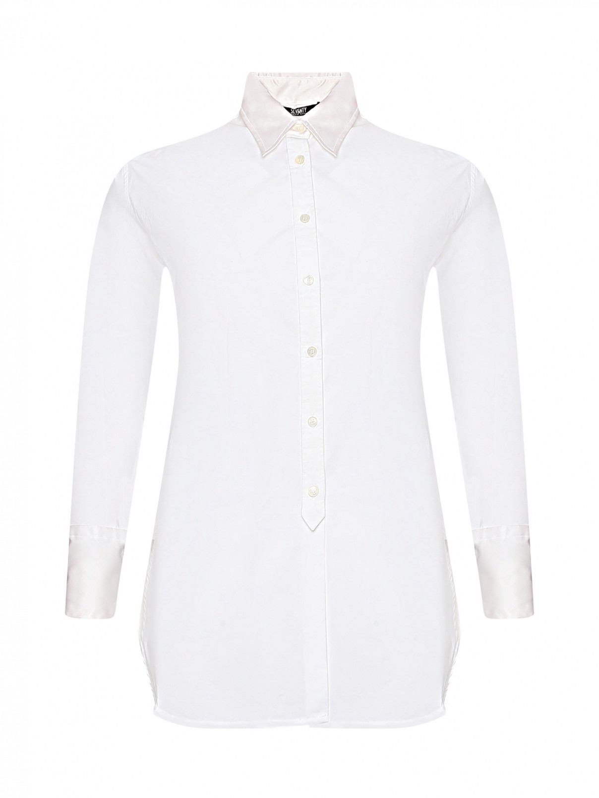 Рубашка из хлопка с разрезами Seventy  –  Общий вид  – Цвет:  Белый