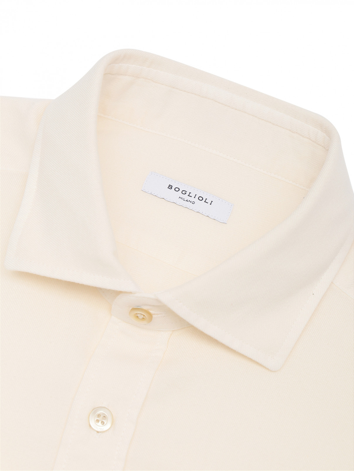 Базовая удлиненная рубашка на пуговицах Boglioli  –  Деталь  – Цвет:  Белый