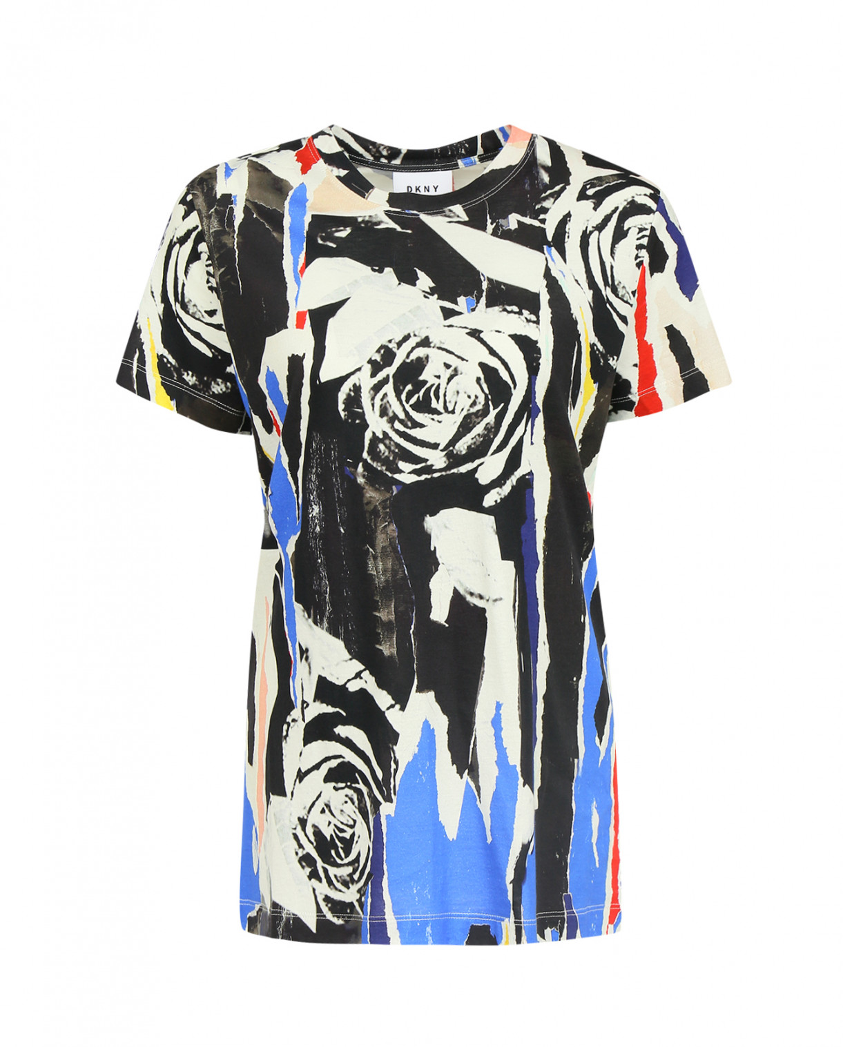 Хлопковая футболка DKNY  –  Общий вид  – Цвет:  Мультиколор