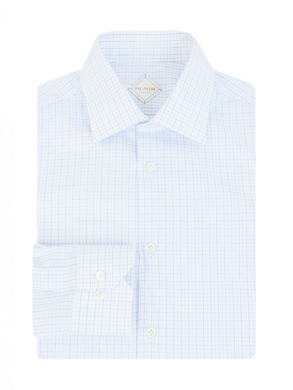 Рубашка из хлопка с узором Pal Zileri  –  Общий вид  – Цвет:  Узор