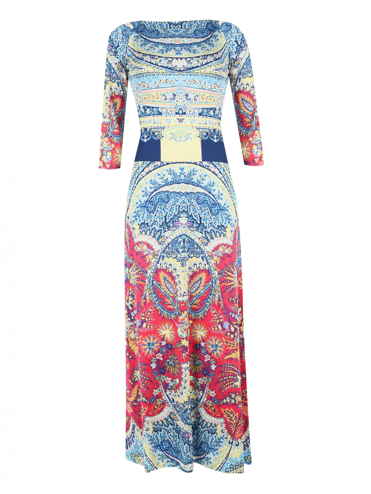 Платье-макси с узором Etro  –  Общий вид  – Цвет:  Узор