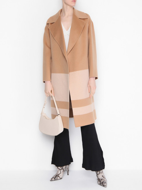 Пальто из шерсти с узором Max Mara - МодельОбщийВид