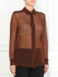 Блуза из прозрачного шелка Jean Paul Gaultier  –  Модель Верх-Низ