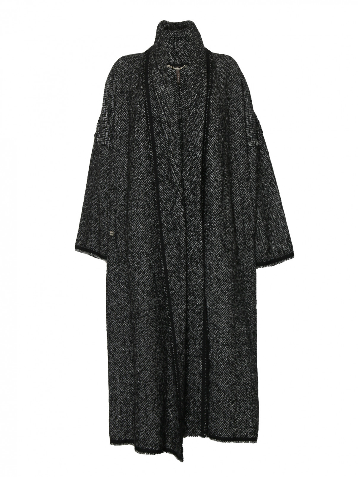 Пальто из смешанной шерсти свободного кроя с узором Manila Grace  –  Общий вид  – Цвет:  Узор