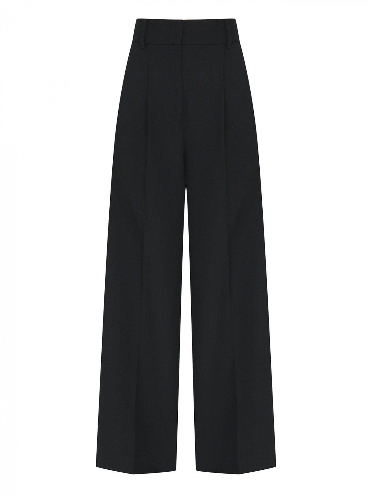 Широкие однотонные брюки Dorothee Schumacher  –  Общий вид  – Цвет:  Черный