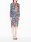 Платье асимметричного кроя с цветочным узором Max&Co  –  МодельВерхНиз