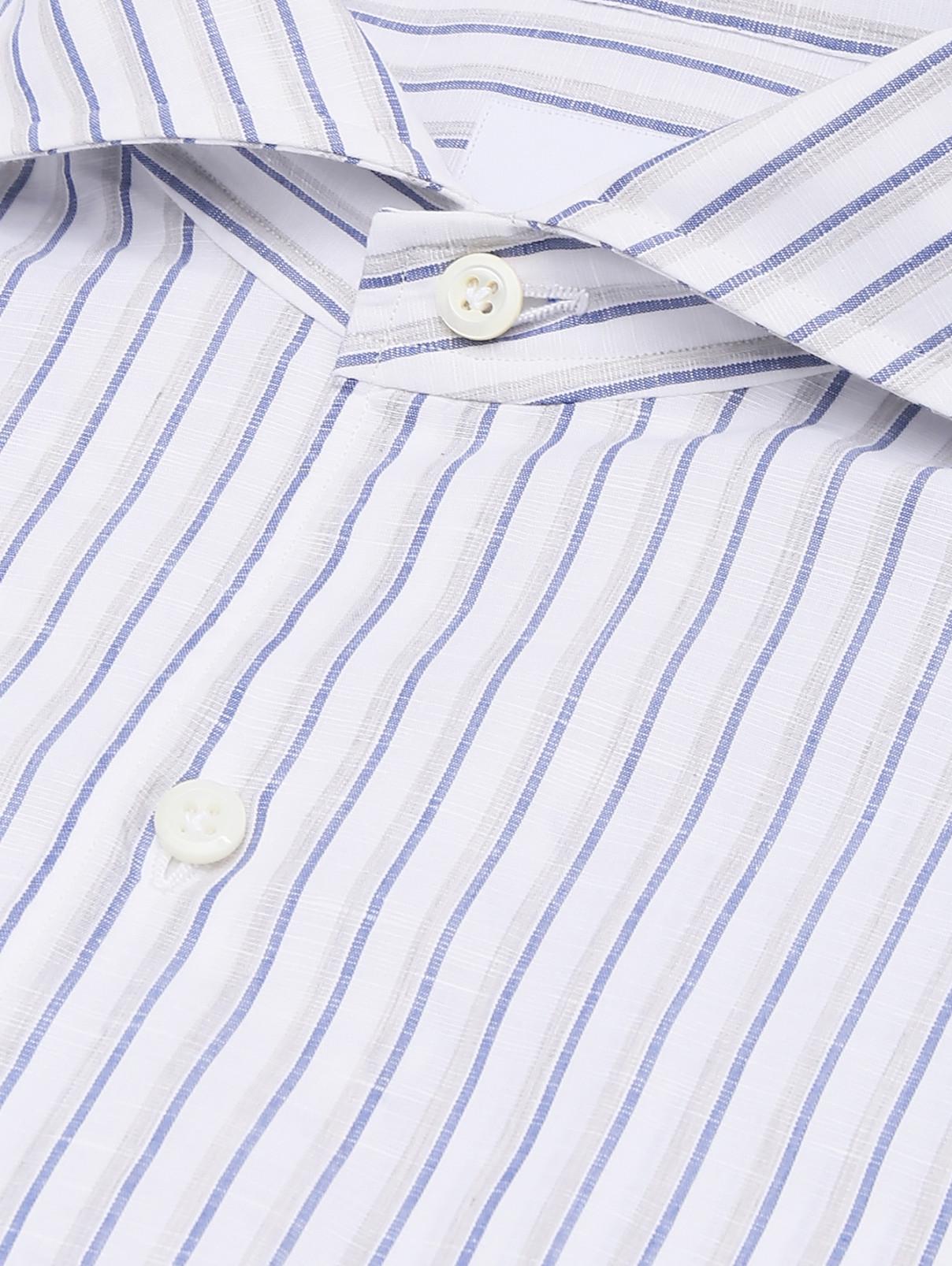 Рубашка из хлопка с узором Giampaolo  –  Деталь  – Цвет:  Белый