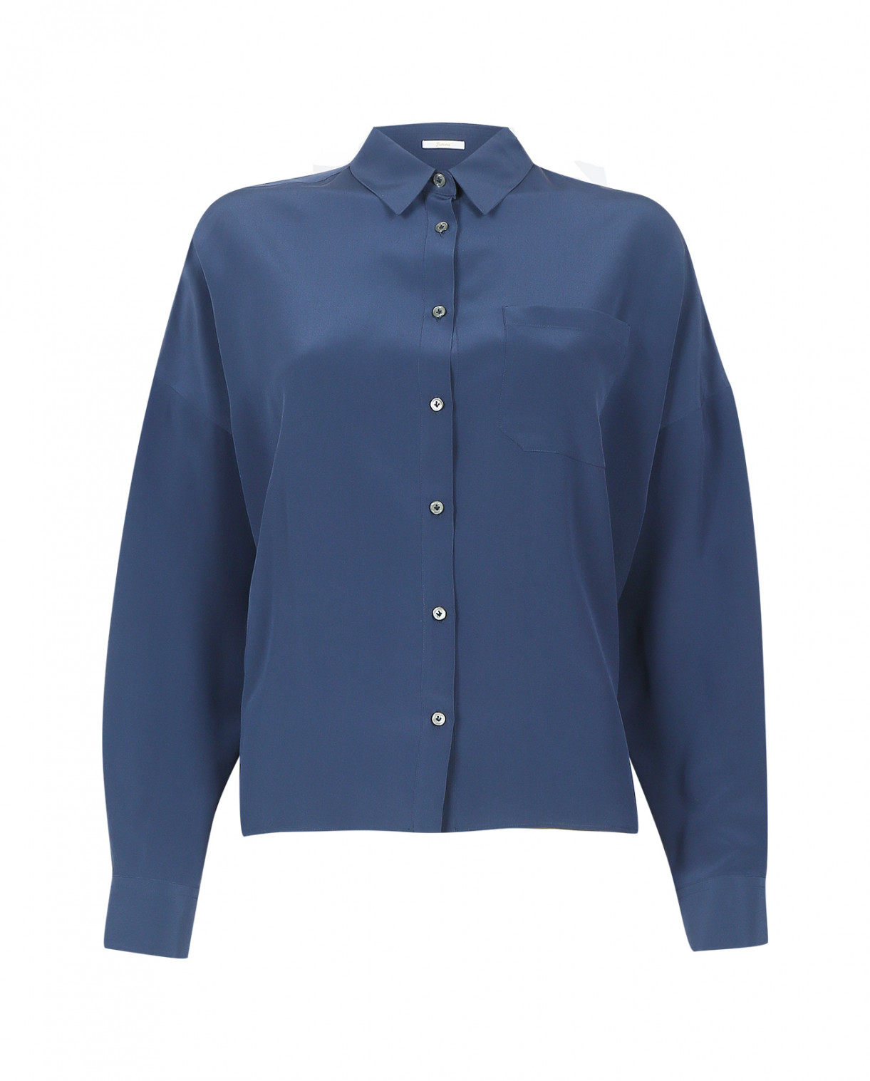 Блуза из шелка свободного кроя Robert Friedman  –  Общий вид  – Цвет:  Синий