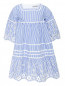 Платье из хлопка свободного кроя с узором "полоска" Ermanno Scervino Junior  –  Общий вид