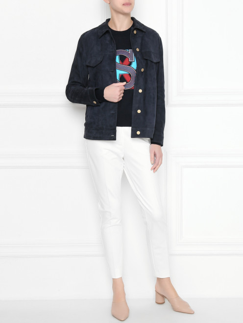 Джемпер из шерсти с аппликацией Sportmax - МодельОбщийВид