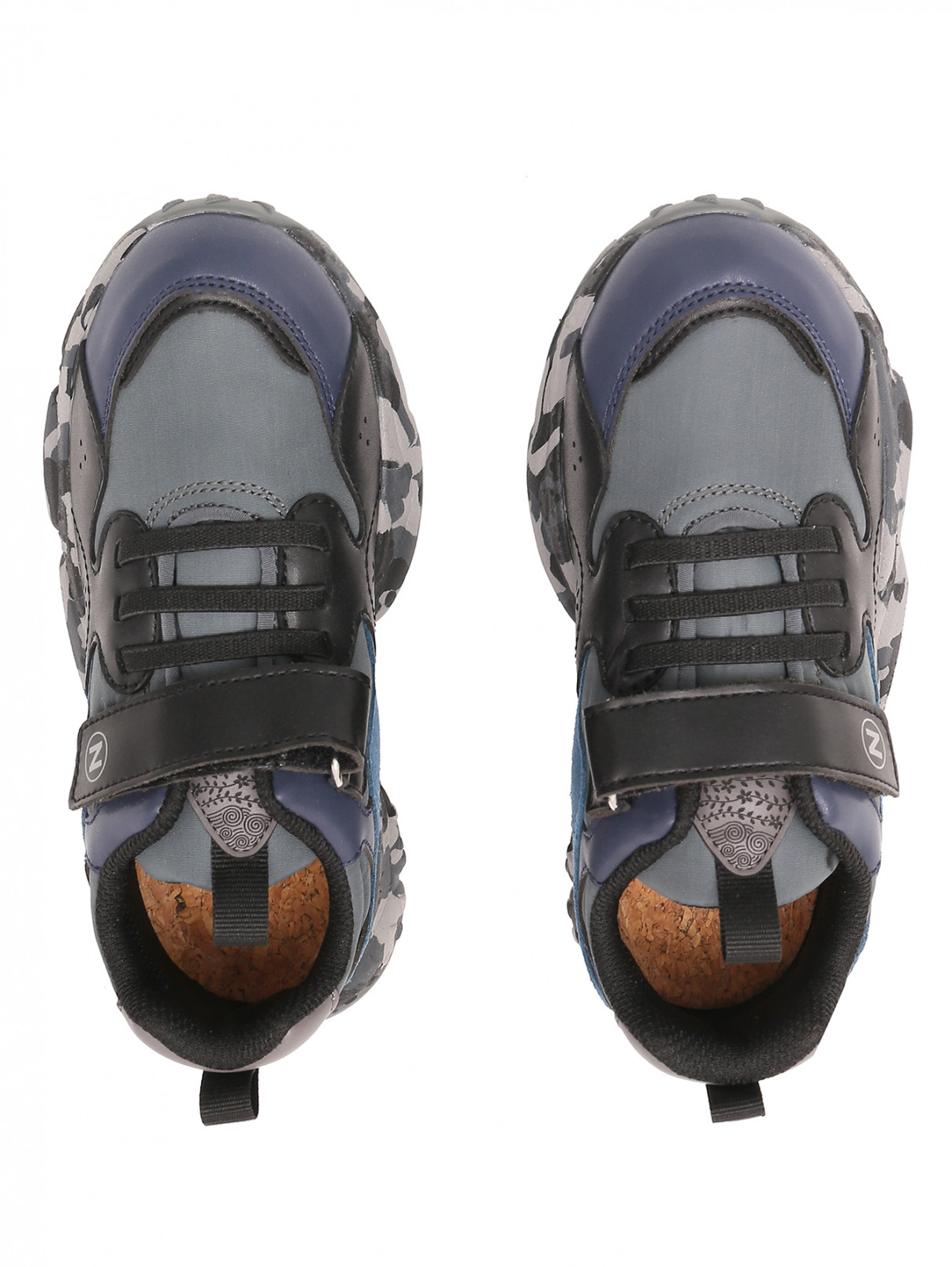 Кроссовки на подошве "милитари" Naturino  –  Обтравка3  – Цвет:  Черный