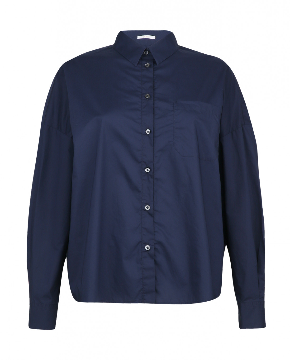 Классическая рубашка из хлопка с рукавами-летучая мышь Robert Friedman  –  Общий вид  – Цвет:  Синий
