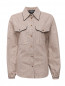Рубашка из шерсти с узором и накладными карманами Rochas  –  Общий вид
